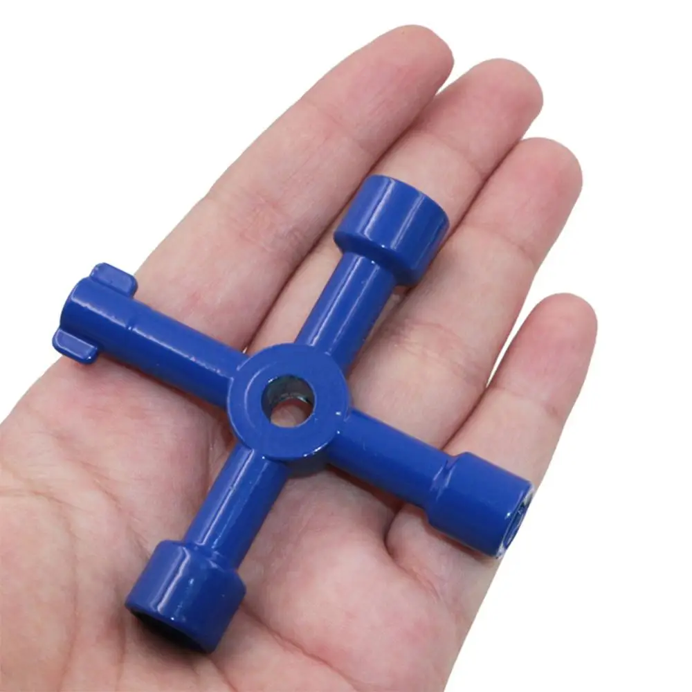 

Multifunctional four-way universal triangle wrench key plumber key triangle for gas meter cabinet deflation radiator