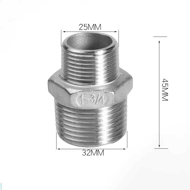 

Уменьшенный штуцер соединителя трубы Cast 3/4 ''-1'' 3/4x1 ''штекер x штекер BSP шестигранный адаптер ниппель трубы Резьба A2 нержавеющая сталь 304