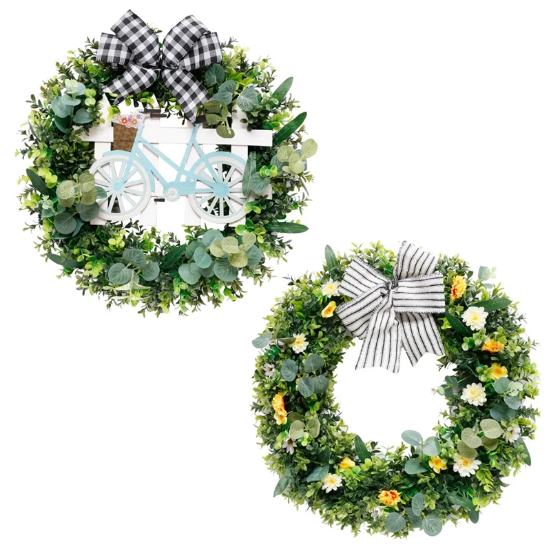 

Easter Decorations Artificial Wreath Flower Hanging Garland Wall Door Ornaments