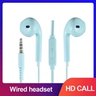 Новая проводная гарнитура, наушники-вкладыши, белые наушники-вкладыши с микрофоном, портативные высококачественные наушники 3,5 мм, универсальные