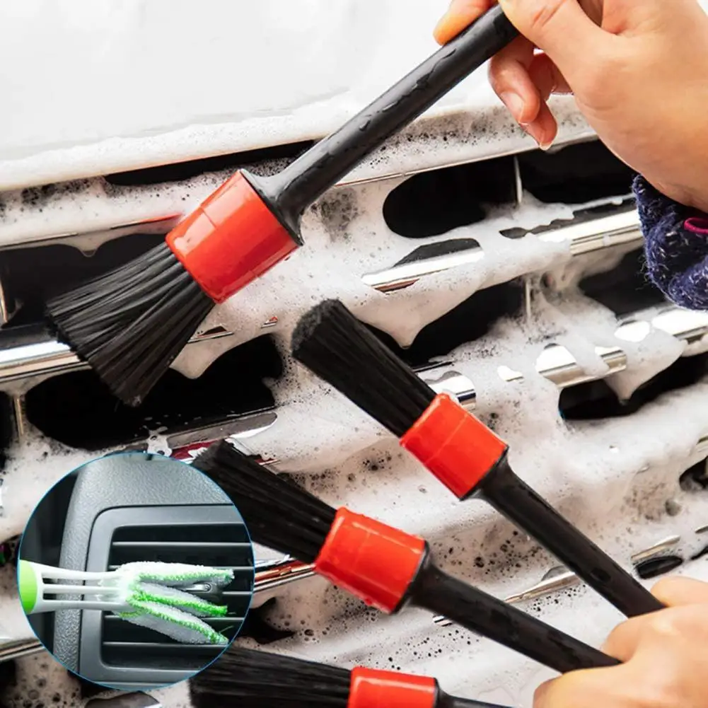 

13Pcs Convenient Car Interior Exterior Detailing Kit Flexible Car Detailing Brushes Kit Labor-Saving for Engine