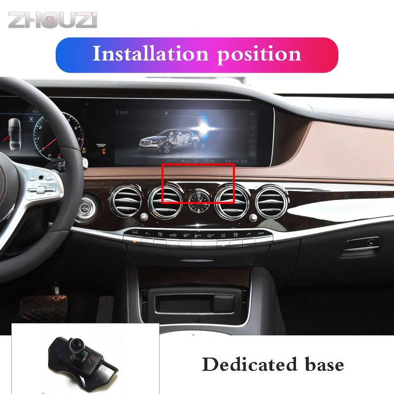 car mobile phone holder mounts stand gps navigation bracket for mercedes benz w222 x222 v222 class s 2014 2020 car accessories free global shipping