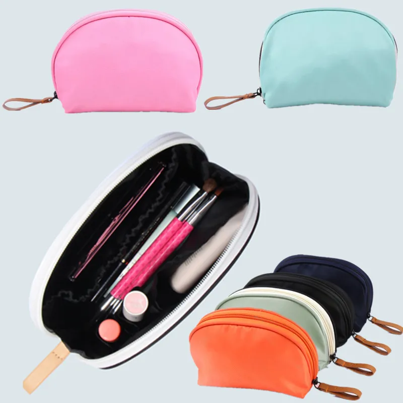 

7 цветов, коробка для косметики, портативная полукруглая косметичка, коллекция женских путешествий, пенал из полиэстера на молнии для хране...