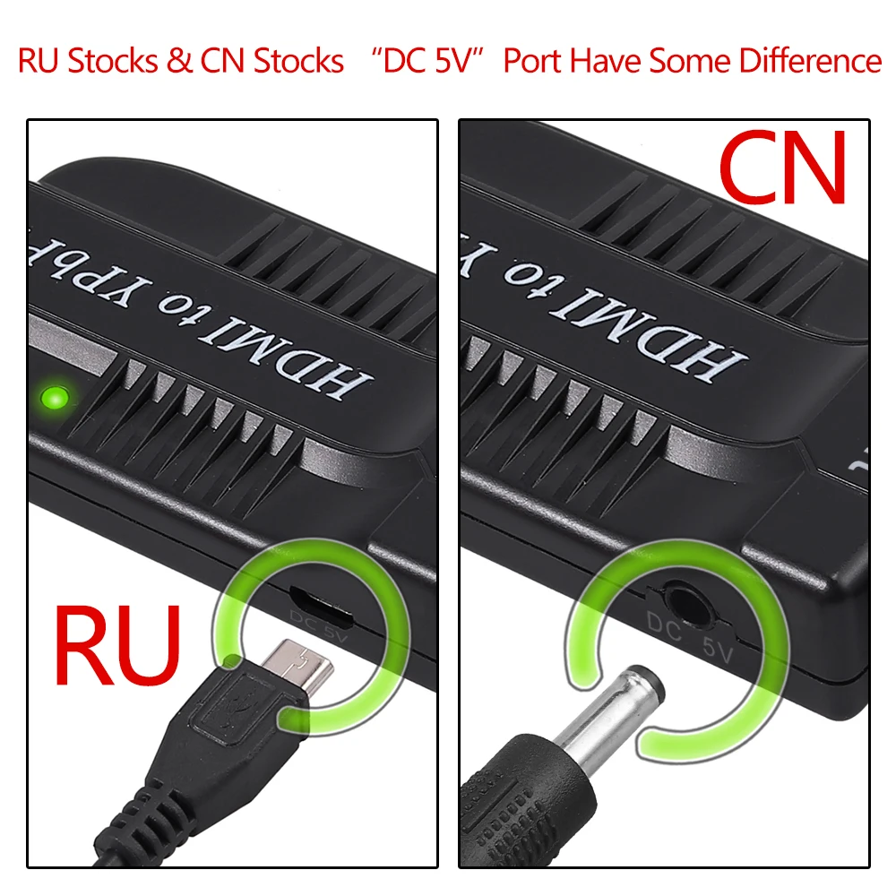 HDMI совместим с конвертер YPbPr до 1080P Компонентный видео мужской 5RCA преобразователь