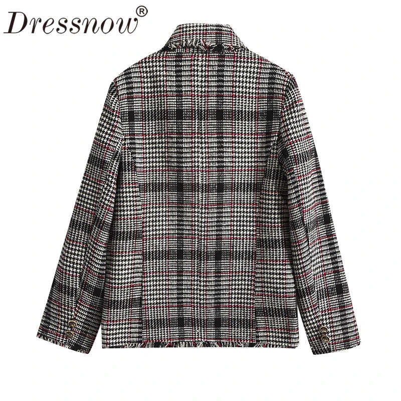 Dressnow, высокое качество, женские зимние плотные твидовые клетчатые куртки, пальто, зимняя куртка с длинным рукавом, пальто, женская твидовая куртка, верхняя одежда