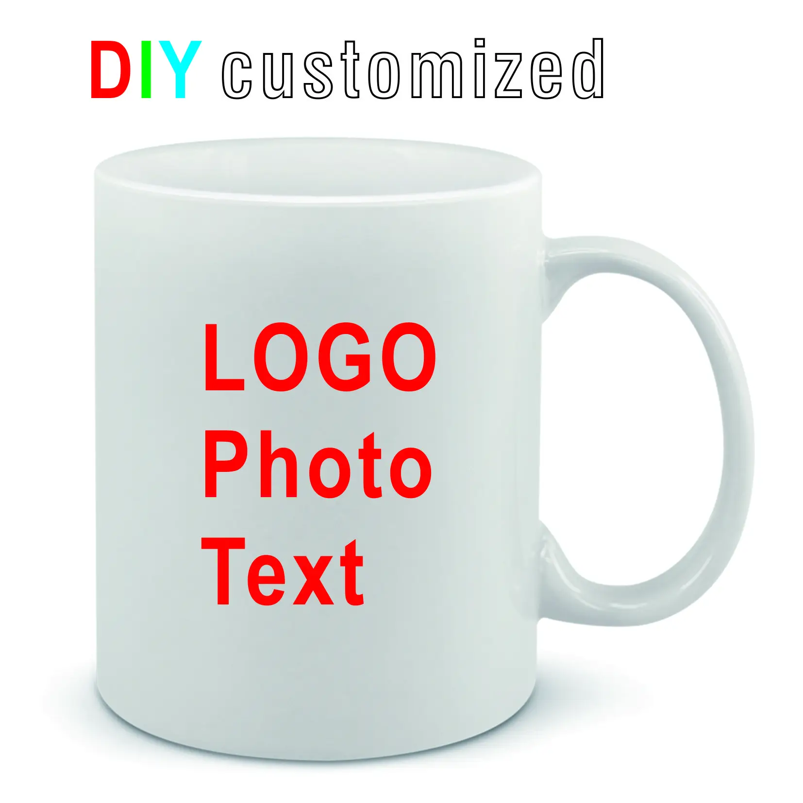 DIY Customized 350ML 12oz Ceramic Mug Print Picture Photo LOGO Text Personalized Coffee Milk Cup Creative Present Cute Gift