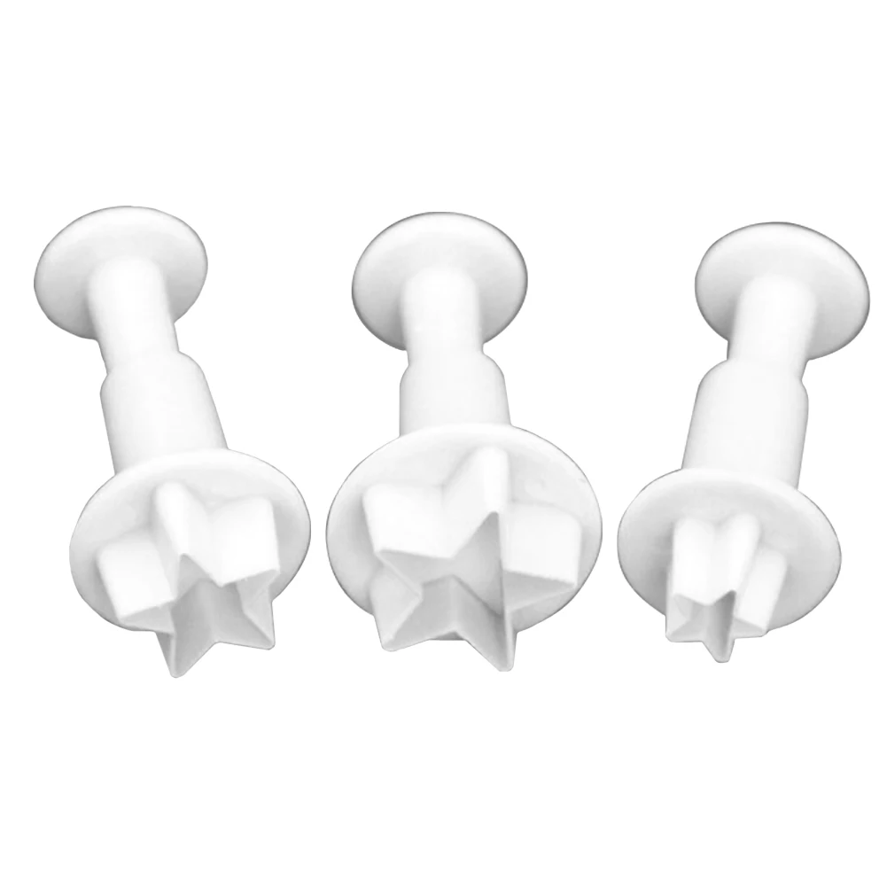 3 шт. силиконовые формы для украшения тортов мини-звездный Плунжер сахарной