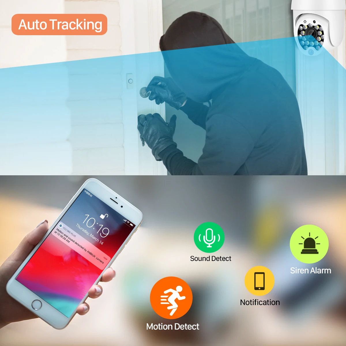 

Wifi PTZ Camera IP 1080P HD 360 Externa Outdoor Waterproof Mini Video Wireless Security Surveillance Infrared Night Vision