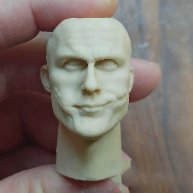 Лидер продаж Мужская скульптура клоуна голова Неокрашенная белый цвет для
