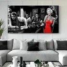 Картины на холсте с изображением Джеймса Дина Мерлин Монро Элвиса Пресли, постеры, принты для украшения гостиной, домашний декор, Настенная картина
