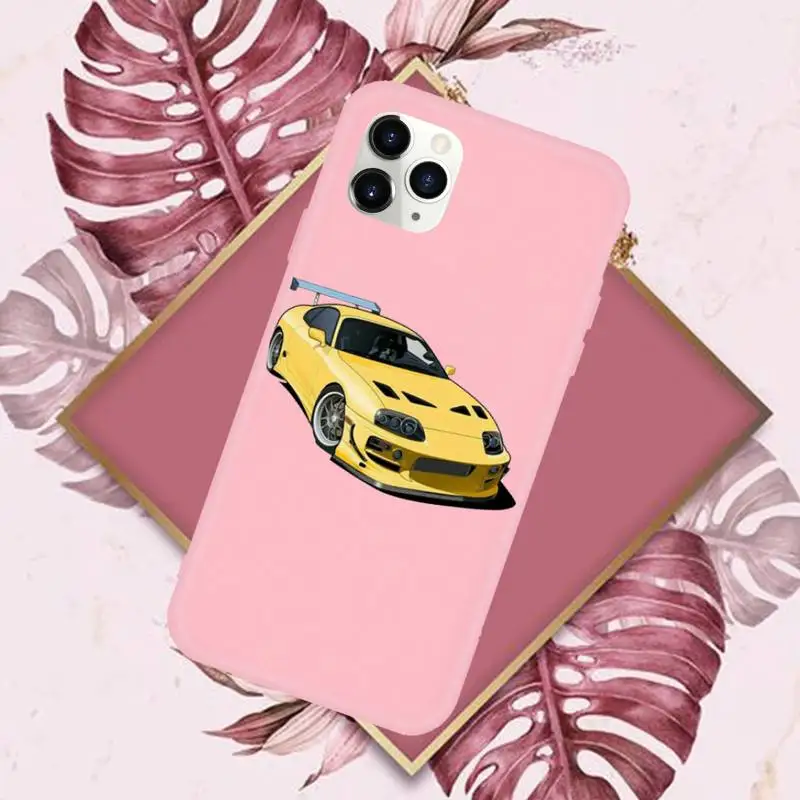 

Sports Cars Male Men Phone Case Candy Color for iPhone 11 12 mini pro XS MAX 8 7 6 6S Plus X SE 2020 XR