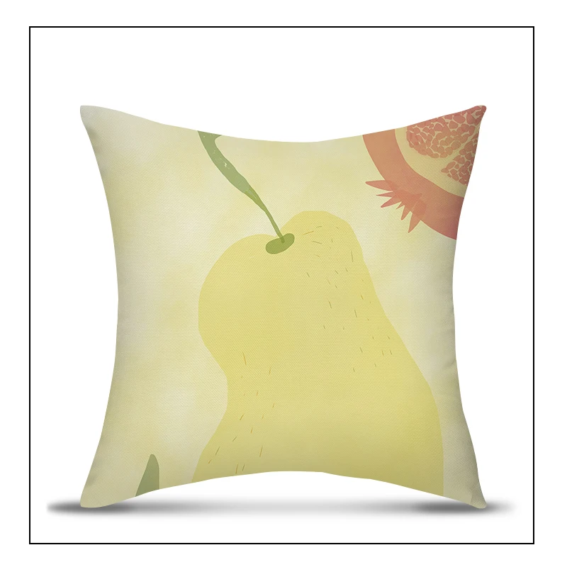 

Nordic Simple Pillow Case Jacquard Plant Art Warm Color Lovely Home Decorative Pillowcases Balcony Sofa Bed Living Car Decor