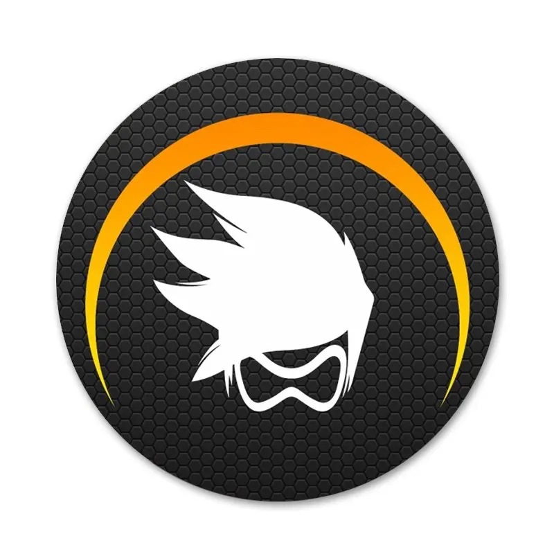 Игровые значки Overwatchs 58 мм с логотипом металлические для украшения одежды и