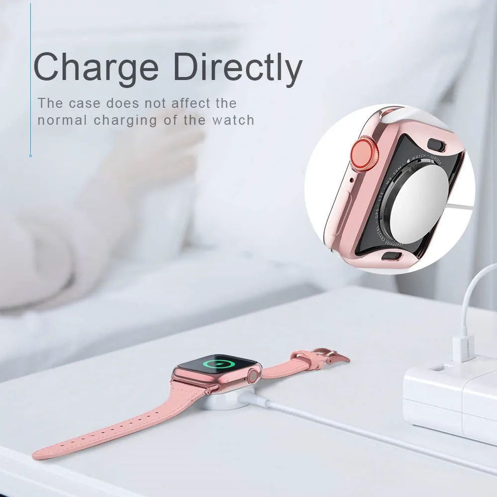 Чехол часы для Apple Watch 5/4 42 мм 44 TPU всесторонний гальванический защитный чехол iwatch