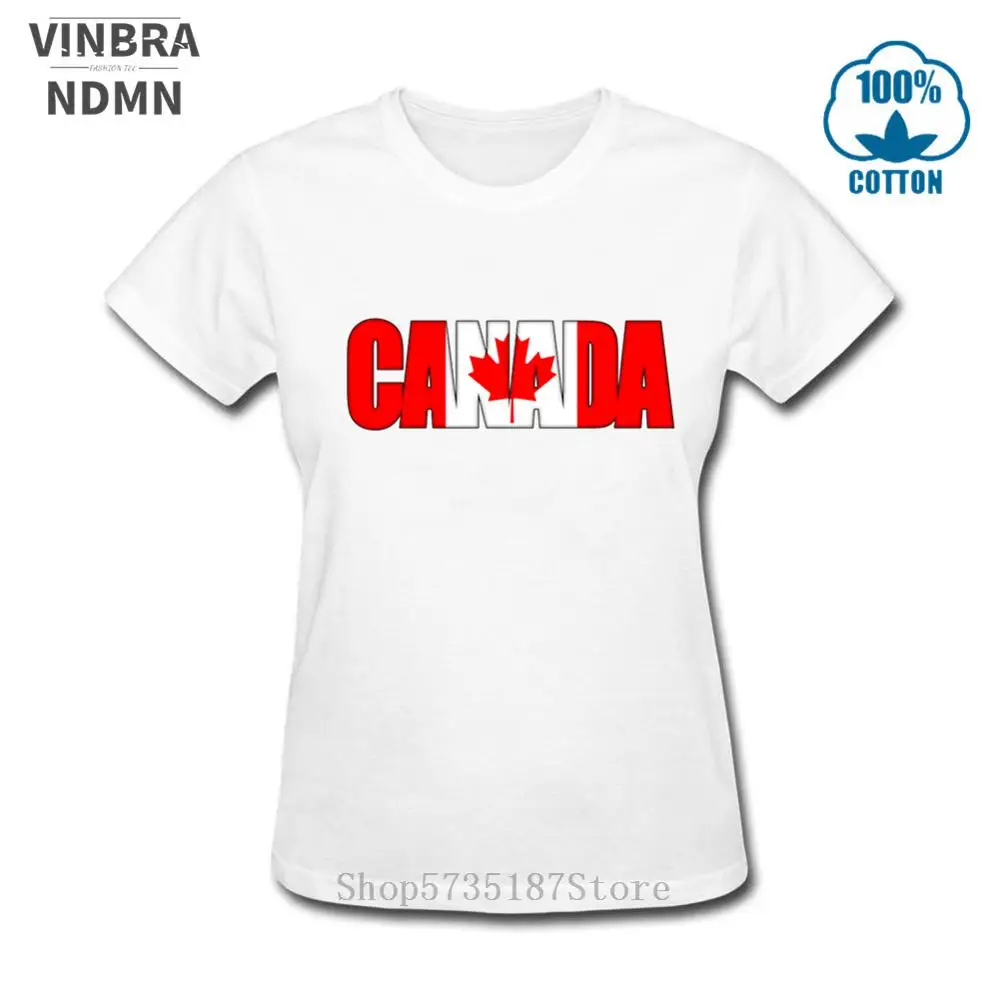 Модная футболка с 3D красным канадским флагом 2020 хлопковая летняя круглым вырезом