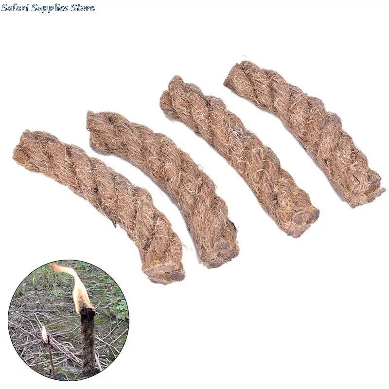 

4Pcs Outdoor Survival Camping Waterproof Fire Lighter Waxed Ropes Waxed hemp Twine Cord Cigarette Lighter Candle