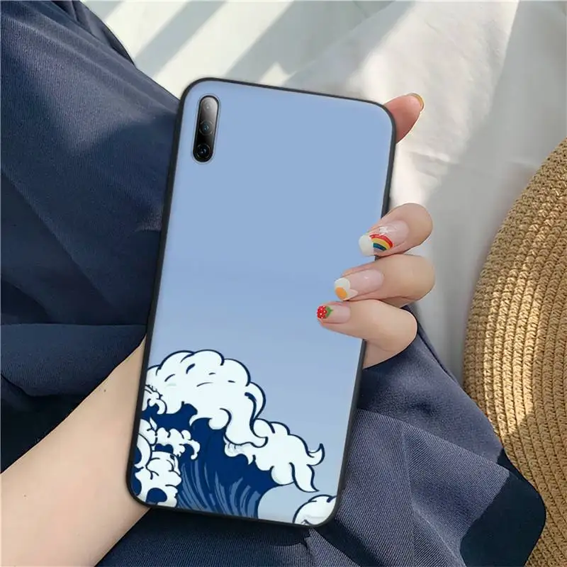 

Cute Wave Phone Case For Samsung S8 S9 Plus S10 S20 S21 S30 Plus Ultra TPU Cover