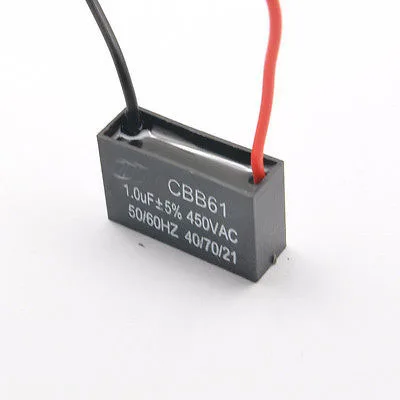 

1 шт. CBB61 AC450V 1,0 мкФ, пусковой конденсатор, потолочный вентилятор, ходовой конденсатор