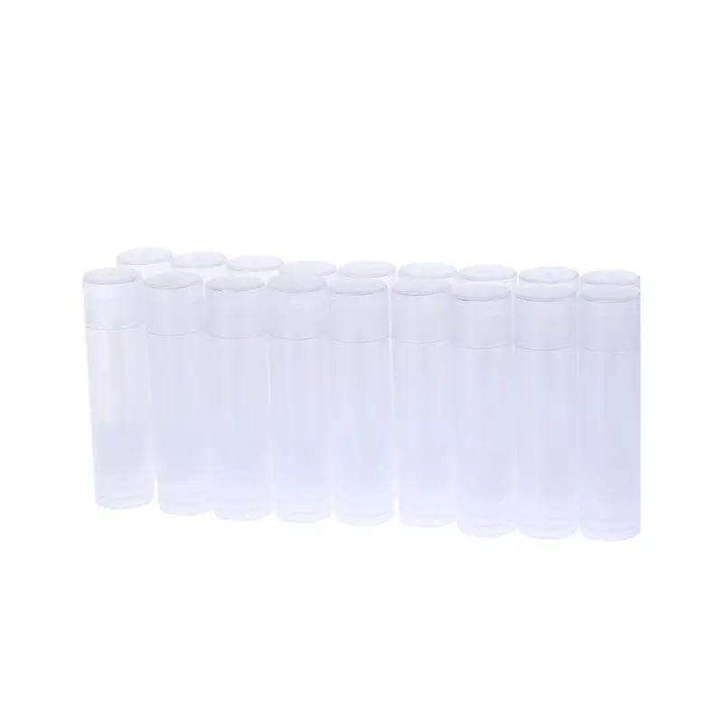 

50PCS 5ML Cosmetic Empty Chapstick Lip Gloss Lipstick Balm Tube + Cap Container 667D