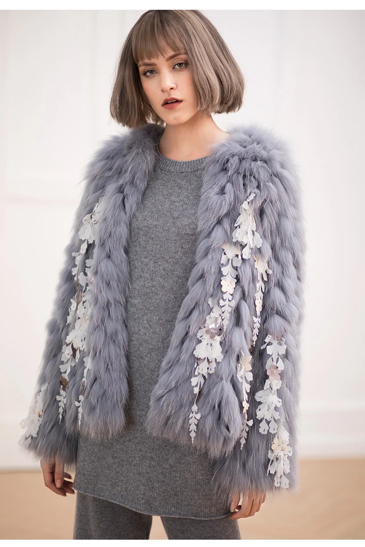 Женская шуба из натурального Лисьего меха зимняя 2019|Шубы и дубленки| |