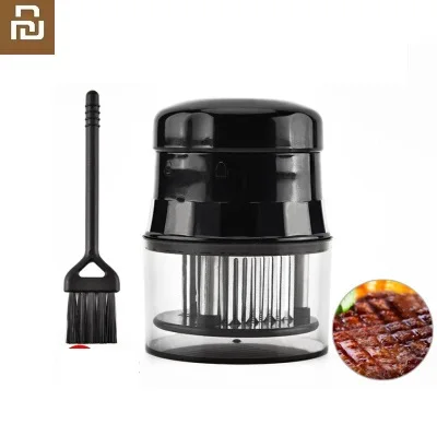 

Youpin Stainless steel 56-pin Round pine meat needle tender meat needle Kitchen rib cutter meat loosener Steak loose meat