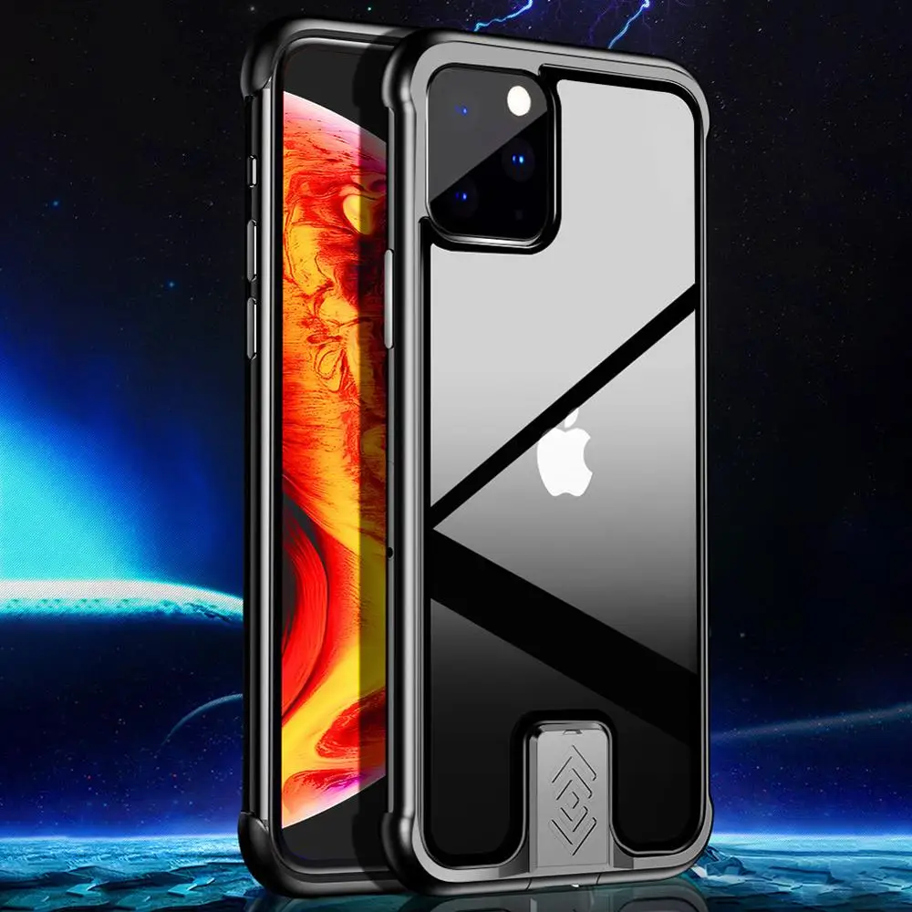 

Металлическая Рамка Push Pull для iPhone 11, алюминиевый бампер, чехол из закаленного стекла для iPhone 11 Pro, iPhone 11 Pro Max, чехлы, чехол