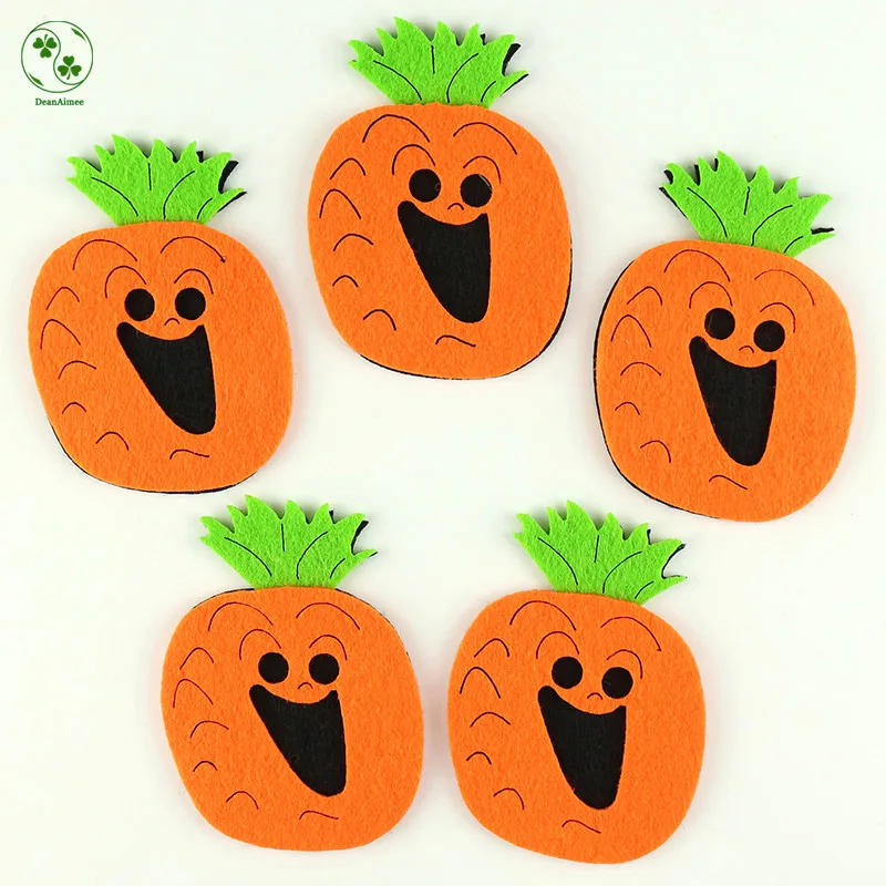 10 шт./лот ткань Войлок ананас аппликация фрукты нашивки для детей ручная