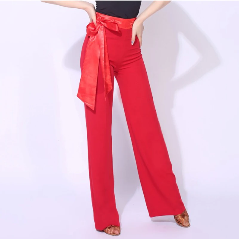 Черные брюки для Бальных и латиноамериканских танцев женские костюмы танго