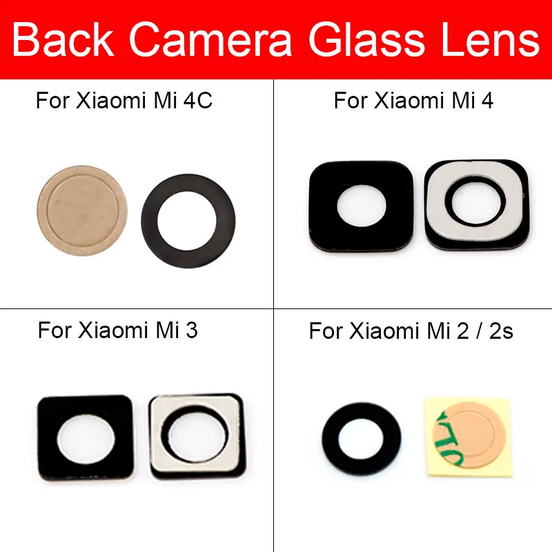 

Back Rear Camera Glass Lens With Adhesive Sticker For Xiaomi Mi 2 2s 3 4 4C Camera Glass Lens Replacement Repair Parts