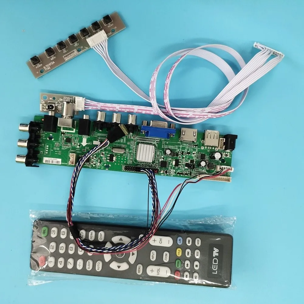 

Kit for B089AW01 V1/V0/V2/V3 DVB-T DVB-T2 WLED Signal controller board VGA LED HDMI digital TV LVDS USB remote 40pin 1024X600