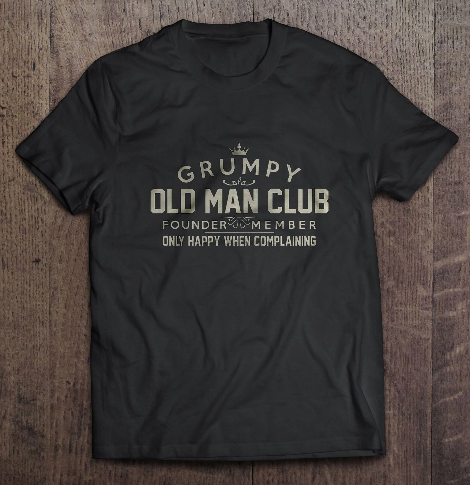 Мужская футболка Grumpy старый человек клуб основатель только счастливый когда