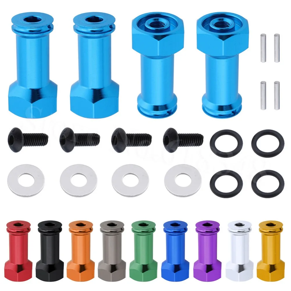 4x Алюминий 12 мм колеса с шестигранной концентратор Расширение адаптер втулка