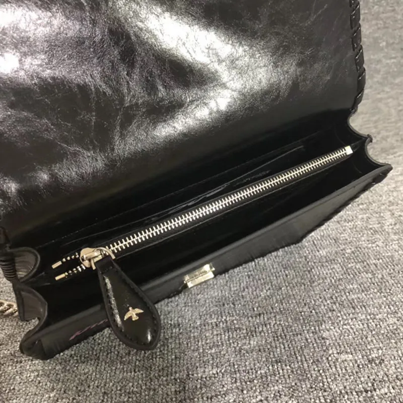 

Woven graffiti swallow Bag Fashion 2020 new Dionysian chain single shoulder Crossbody fashion versatile leather square bag
