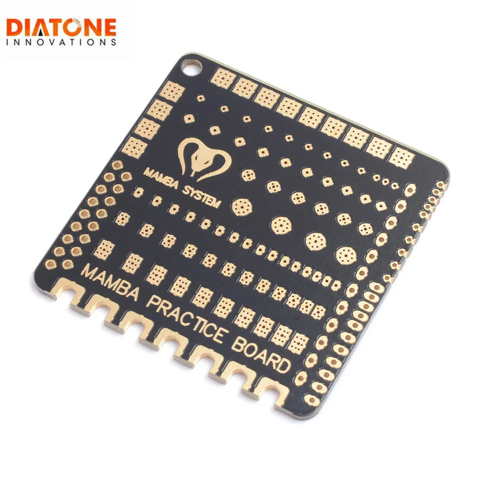 

Тренировочная плата Diatone Mamba для сварки, паяльная доска 49x49x1,6 мм для радиоуправляемых дронов, гоночных моделей FPV, квадрокоптеров, детали, акс...