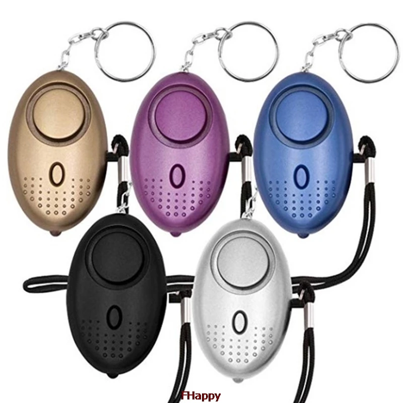 

Portable Emergency Personal Security Alarms Self-Defense 130Decibels LED Light Safety Key Chain Pedant for Woman Kids Elderly