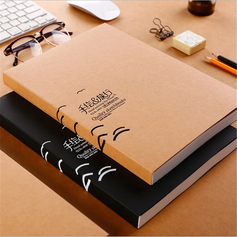 

А4 ручная роспись для путешествий альбом для зарисовок крафт обложка Крафтовая бумага цветная свинцовая игла ручка для рисования Дневник Ж...