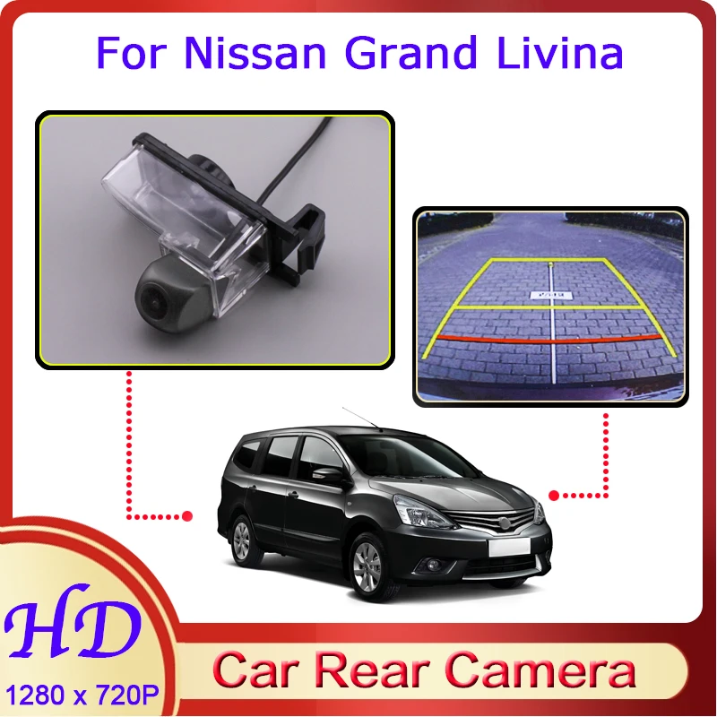 

Автомобильная камера заднего вида «рыбий глаз» для Nissan Livina/Великая ливина 2008 ~ 2019, HD камера заднего вида с функцией ночного видения 720P