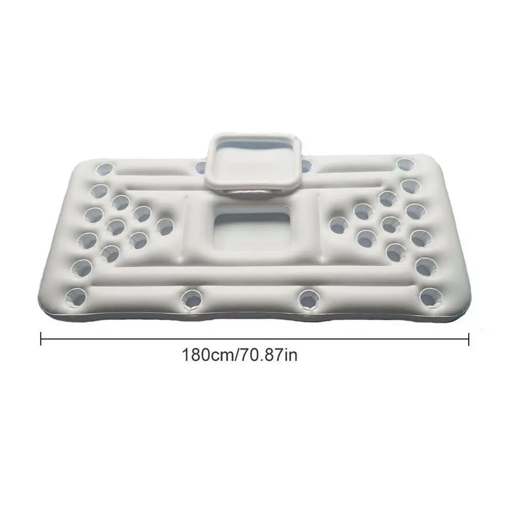 

1PC Inflatable Beer Table Portable 28 Cup Hole Float Row Water Beverage Ice Bucket Floating Bed Water Inflatable Table For Water