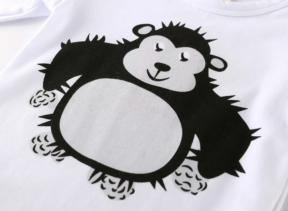 2020 New Style Baby Boys Girls Clothes Newborn Long Sleeve Cartoon orangutan and ladybug Romper+Pants+Hat 3 Pcs Infant Clothing |