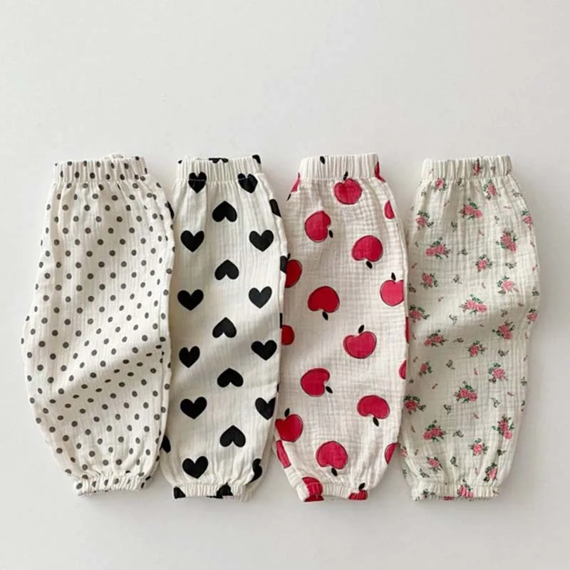 

Хлопковые брюки в горошек, для мальчиков и девочек