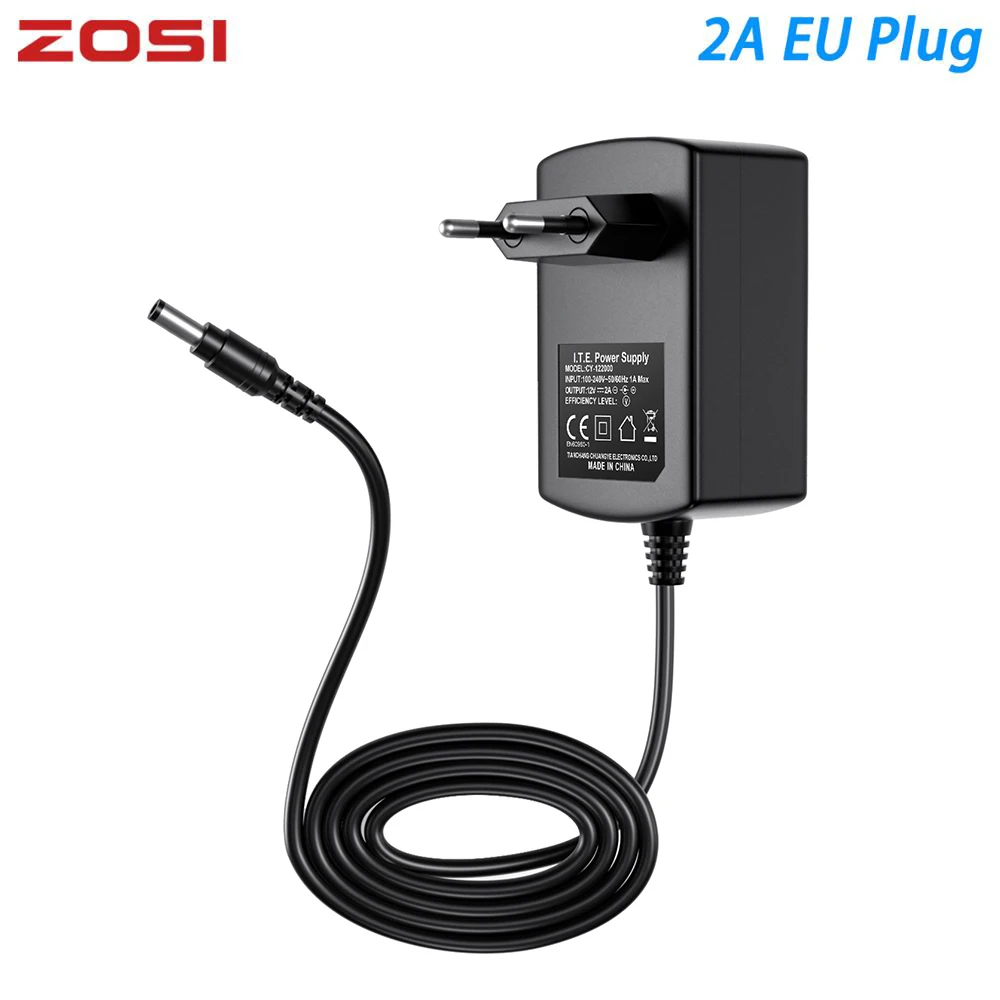 ZOSI DC 12V 2A EU US UK AU CCTV Power Supply Adapter Charger