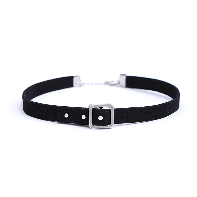 Простой винтажный чокер в форме буквы ожерелье Корейском стиле Черная веревка