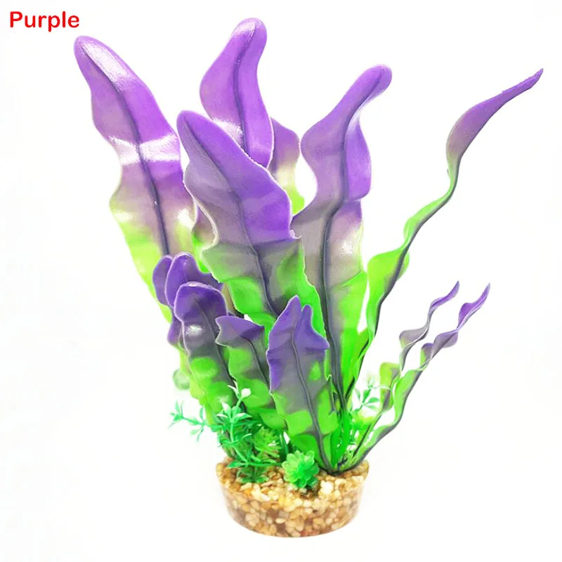 

1 шт., большой Искусственный ворс, полимер, аквариум, пластиковая трава, украшение, имитация орнамента, Декор, ландшафтный дизайн для аквариу...