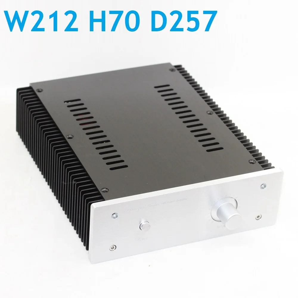 

W212 H70 D257 Headphone AMP Case Power Amplifier Supply Chassis Heat Sink DAC Anodized Aluminum Box Preamp Decoding Shell Slots