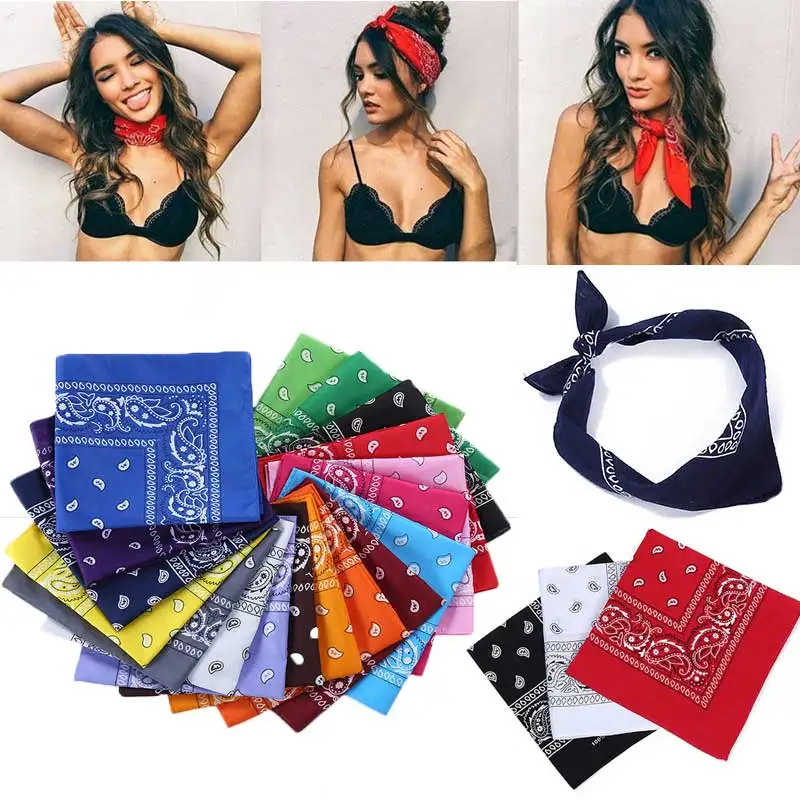 55*55 см квадратный шарф женские банданы головные уборы Крутые Девушки волосы