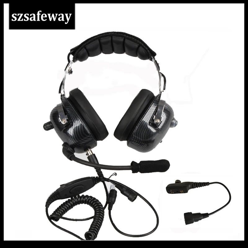Szsafeway Новая двухсторонняя радио шумоподавляющая гарнитура для Hytera PD780 PD785 |