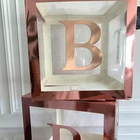 Прозрачная упаковочная коробка с именем алфавита, коробка для воздушных шаров на день рождения, декор для 1-го дня рождения на свадьбу, детский латексный воздушный шар для будущей мамы, девочки