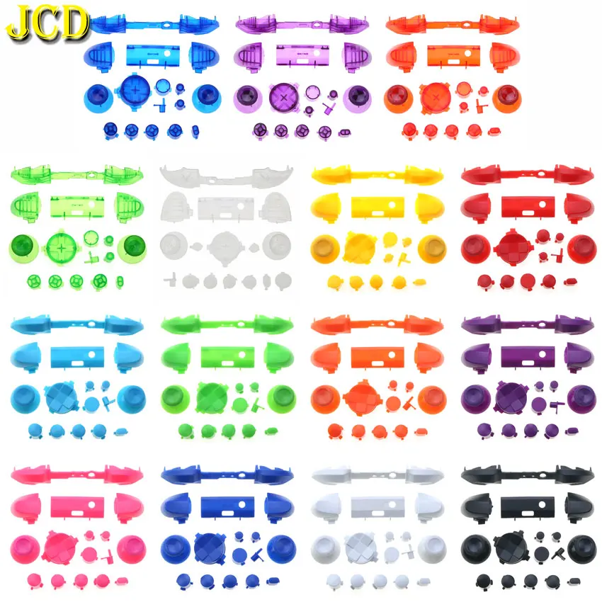 

JCD 1Set Full Sets Button Replacement For Xbox Series S / X Controller Cross Keys Dpad RT LT LB RB ABXY Trigger Grips Stick Part