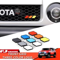 toyota fj cruiser radiator front grid decorative tricolor trd logo signs parts accessories exterior modification