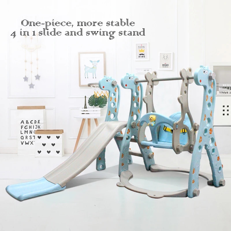 

Многофункциональная детская игрушка в помещении Макарон горка + качели + баскетбол, Футбольная поста, Набор детских игрушек на открытом воз...